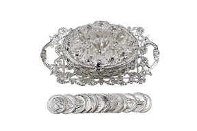 Oval Shaped Chest with Swarovski Crystal Beading and Tray