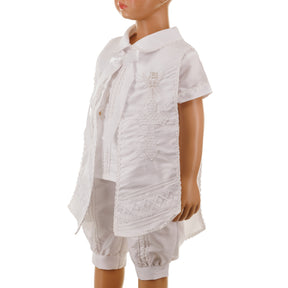 Boys Baptism Outfit, 4 Piece Christening Set, Traje de Bautizo - 905