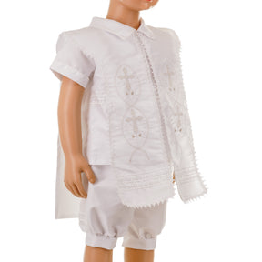 4 Piece Christening set, Boys Baptism Outfit, Traje de Bautizo - 906