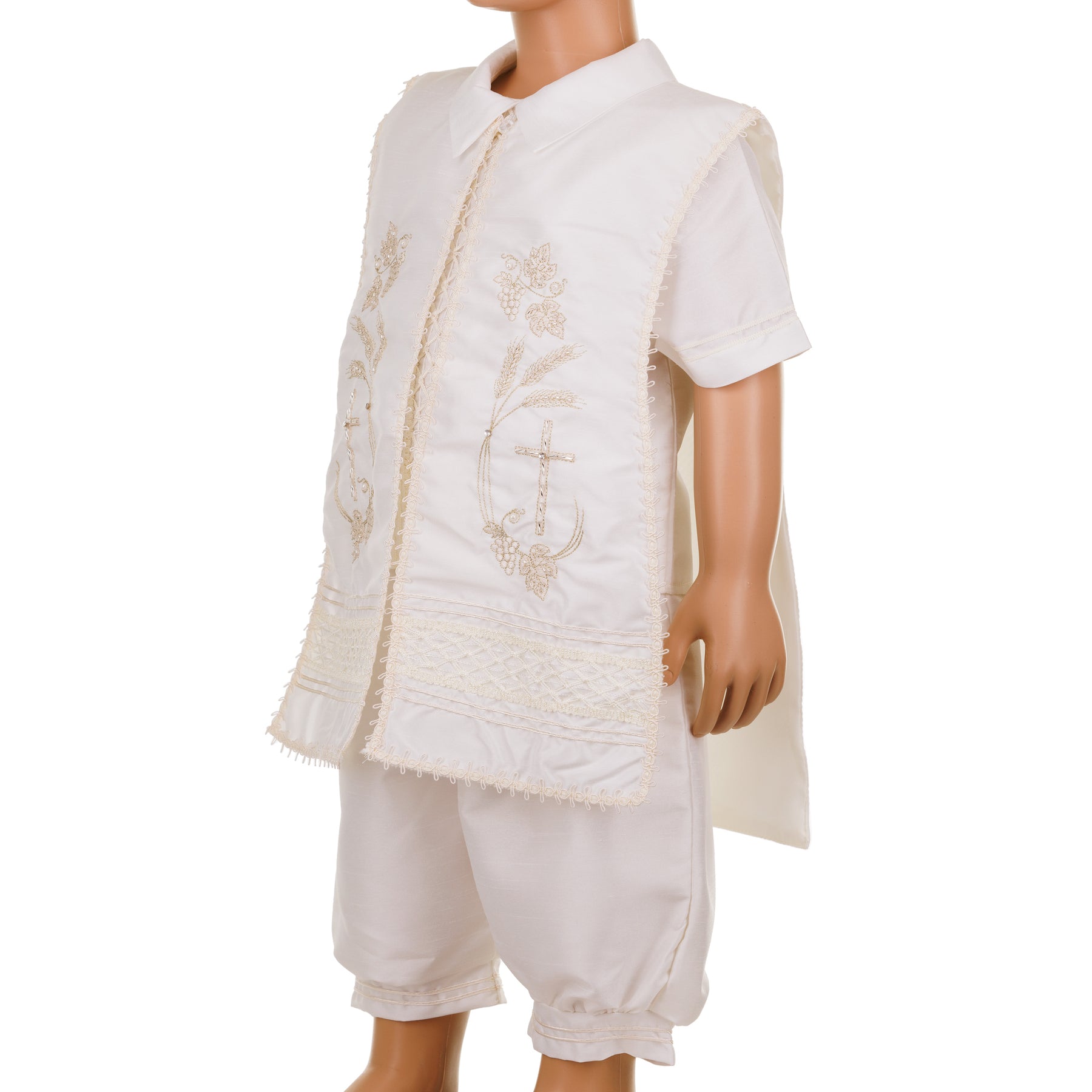 Boys Baptism Outfit, 4 Piece Christening Set, Traje de Bautizo - 802