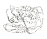 The Silver Chain w/ Crystal Beads Wedding Lazo