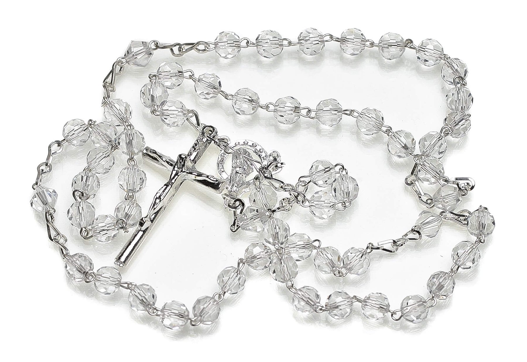 Handcrafted Crystal Rosary with Clear Crystals